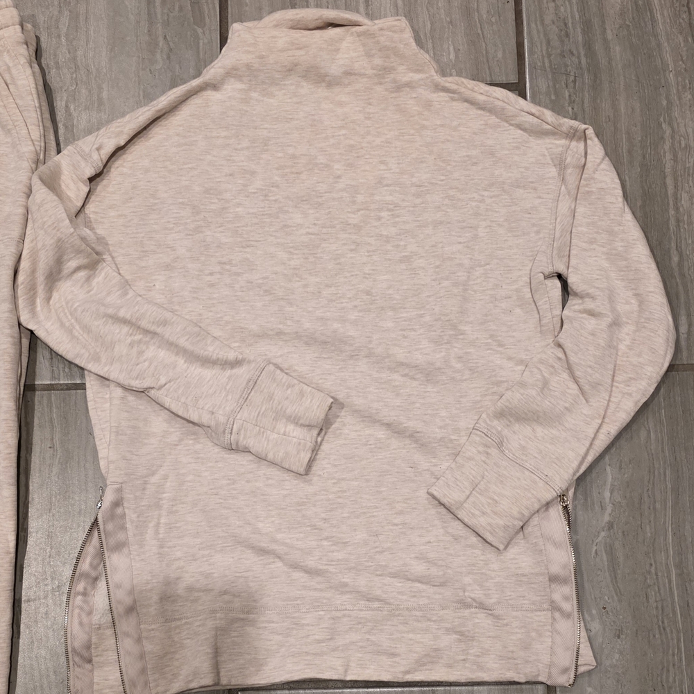 Haven Well Within Matching Mock Neck Elegant Cream Top And Jogger Pant Set - Picture 5 of 7
